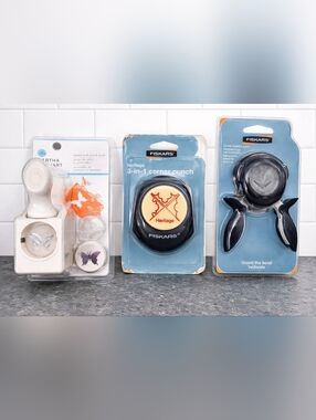 Fiskars & Martha Stewart Craft Punch Bundle NEW Corner Punch Stamp Scrapbooking